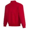 Los Angeles Angels Red Full Snap Poly Twill Jacket