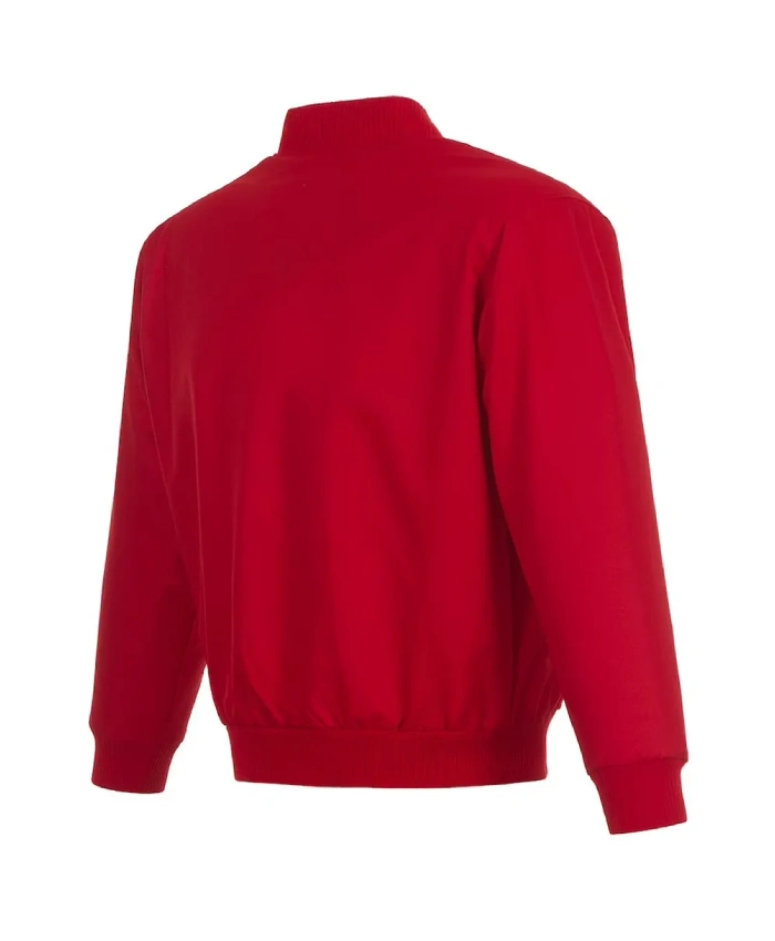 Los Angeles Angels Red Full Snap Poly Twill Jacket