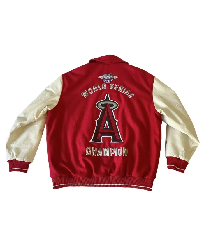 Los Angeles Angels World Series Champion 2002 RedOff White Jacket