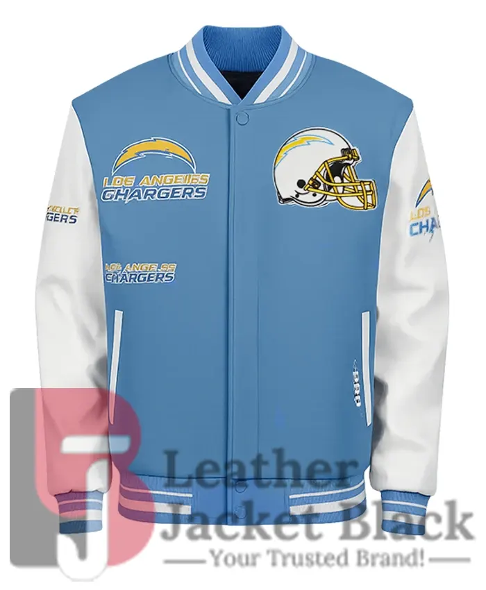 Los Angeles Chargers Mashup Varsity Blue And White Jacket
