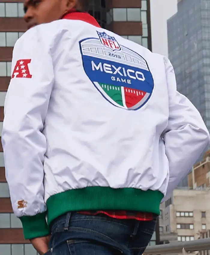 Los Angeles Chargers Mexico 2019 White Satin Jacket - Image 4