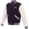 Los Angeles Chargers Navy And White Varsity Jacket