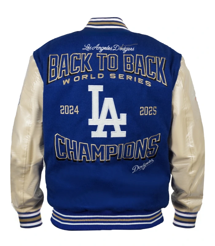 Los Angeles Dodgers JH Design Back To Back World Series Champions Twill Jacket