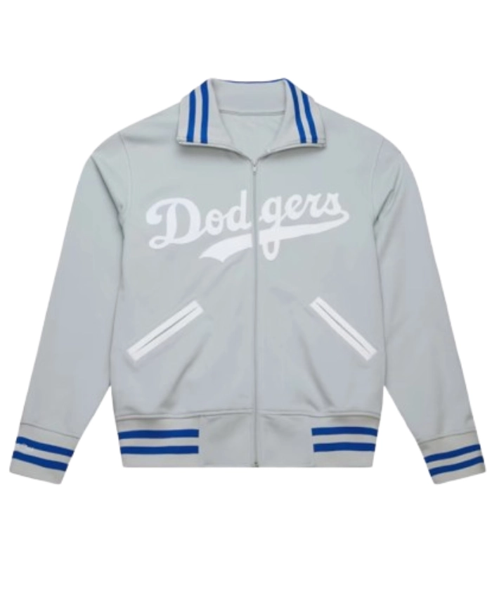 Los Angeles Dodgers Mitchell Ness Cooperstown Batting Practice Grey Jacket