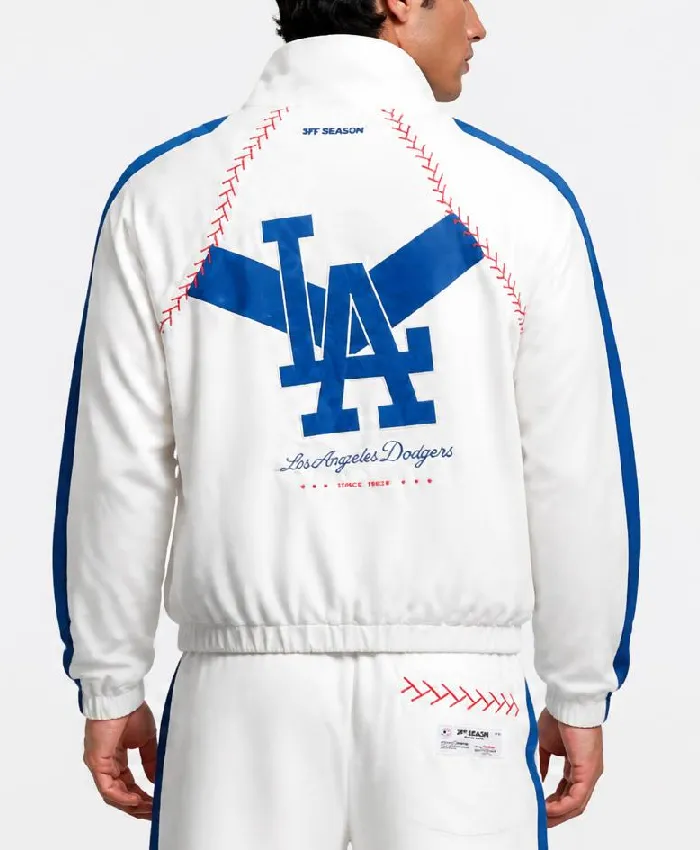 Los Angeles Dodgers Off Season x MLB White Track Jacket Men