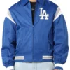 Los Angeles Dodgers Retro Stadium Full Zip Blue Satin Jacket