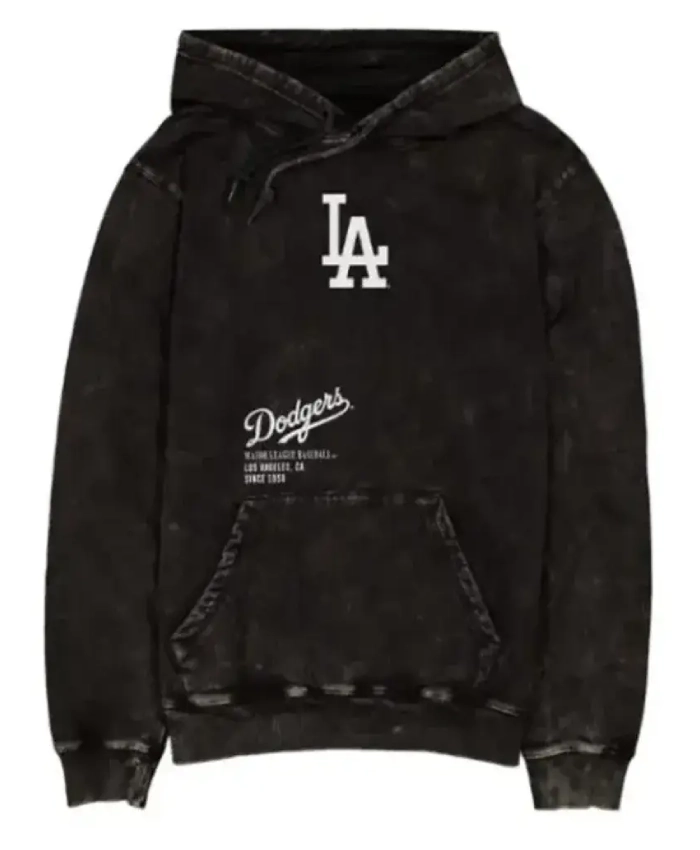 Los Angeles Dodgers Sports Night Black Denim Hoodie