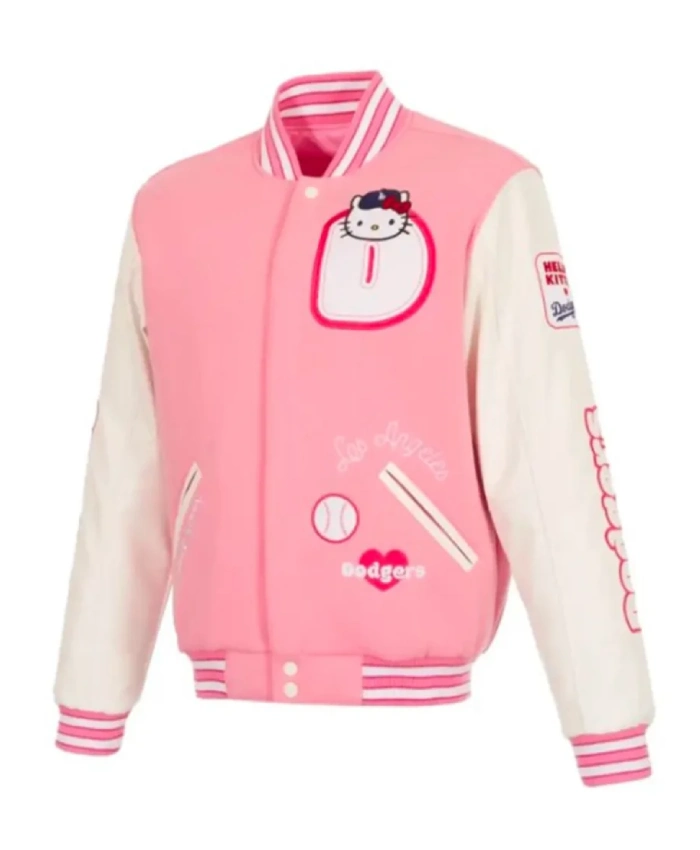 Los Angeles Dodgers X Hello Kitty Reversible Bomber Jacket