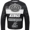 Los Angeles Kings Moto Black Leather Jacket