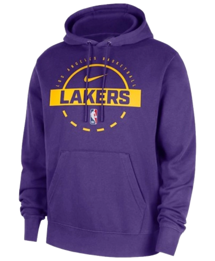 Los Angeles Lakers 202526 Authentic Practice Club Pullover Purple Hoodie
