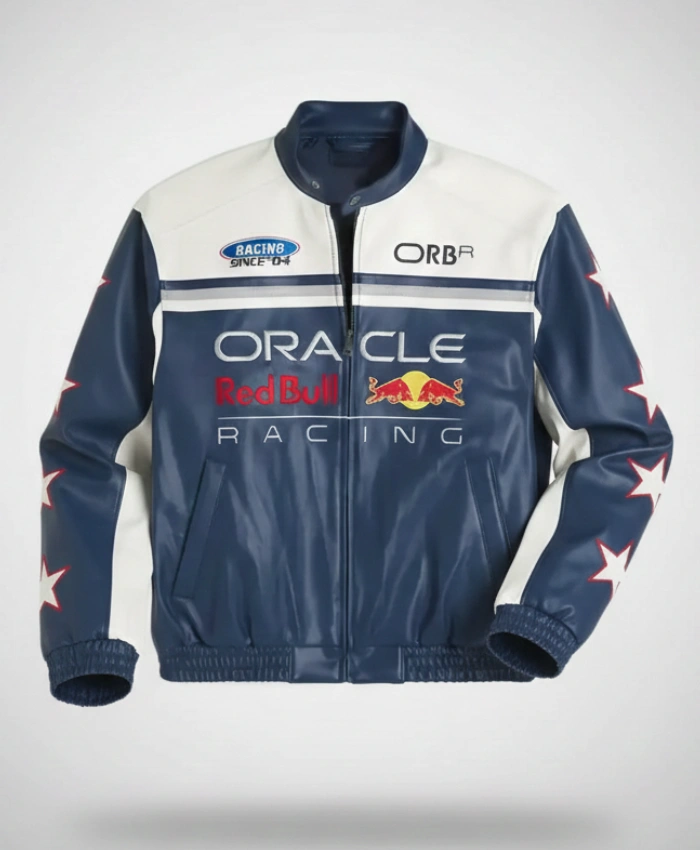 Los Angeles Lakers Game 2025 Lir Bareket Oracle Red Bull Racing Leather Jacket