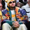 Los Angeles Lakers Game Chris Brown Multicolor Leather Jacket