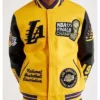 Los Angeles Lakers Mash Up Yellow And Black Varsity Jacket