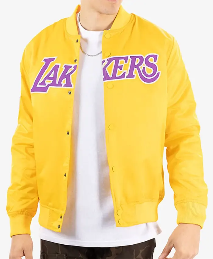 Los Angeles Lakers Yellow Varsity Jacket