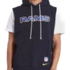 Los Angeles Rams 2025 Rivalries Collection Nike Standard Issue Sideline Dri FIT Black Sleeveless Hoodie
