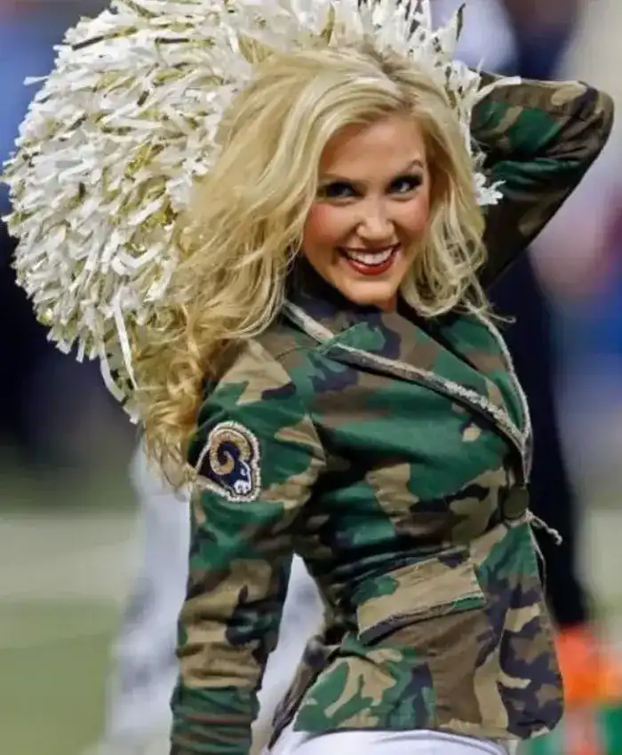 Los Angeles Rams Cheerleaders Camouflage Cotton Coat