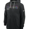 Los Angeles Rams Nike Black 2025 Crucial Catch Sideline Standard Issue Dri FIT Hoodie