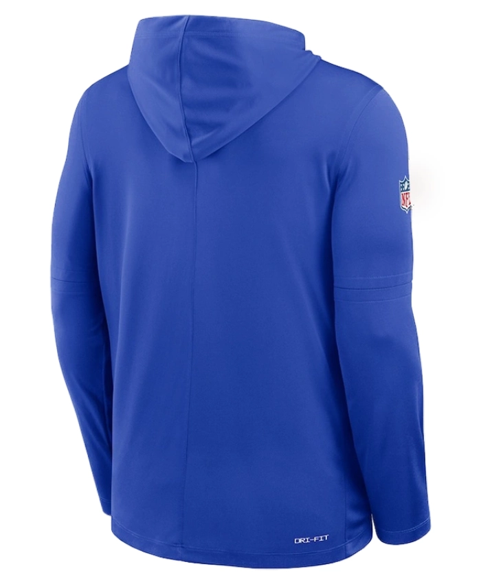 Los Angeles Rams Sideline Royal Performance Hoodie