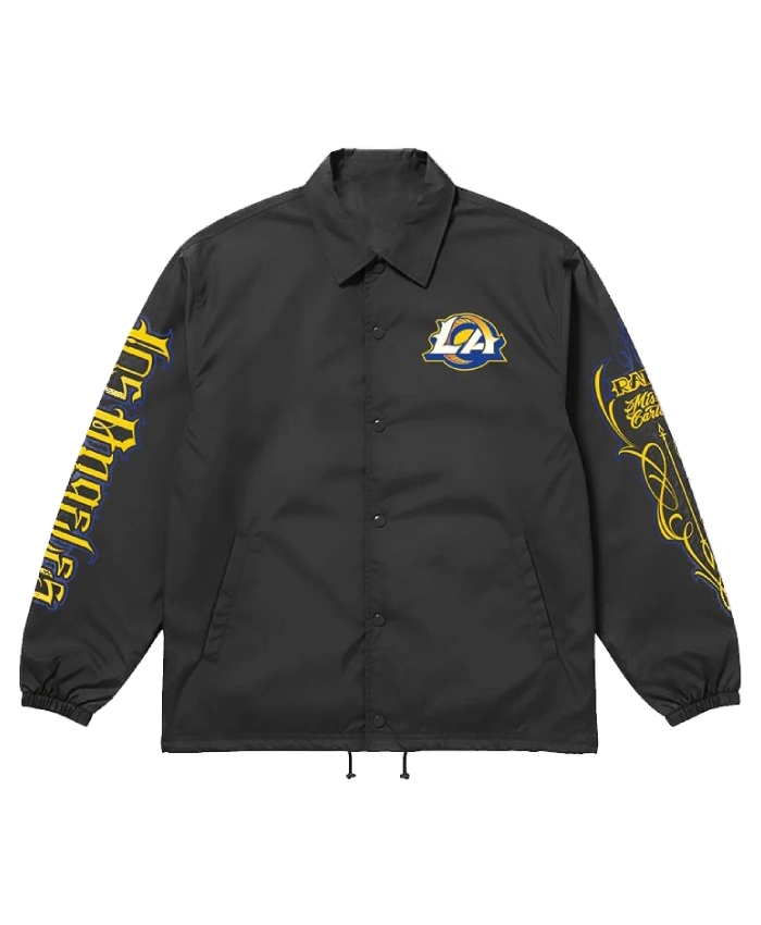 Los Angeles Rams X Mister Cartoon Black Coach Jacket