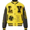 Louis Vuitton Embroidered Varsity Leather Jacket