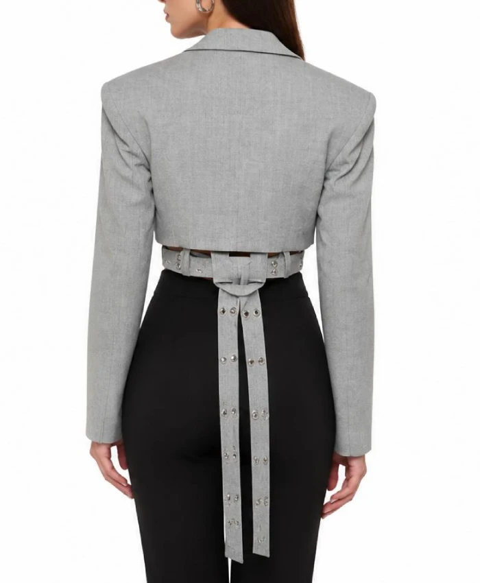 Love Island UK S13 Ellie Chadwick Cropped Blazer Back