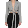 Love Island UK S13 Ellie Chadwick Cropped Blazer Front