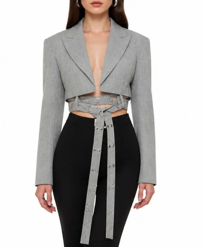 Love Island UK S13 Ellie Chadwick Cropped Blazer Front