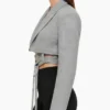 Love Island UK S13 Ellie Chadwick Cropped Grey Blazer