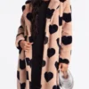 Lover Girl Fur Heart Pattern Coat