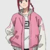 Lu Xiaotang Sakamoto Days Pink Varsity Jacket