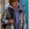 Lucas Jasper TV Series Electric Bloom 2025 Nathaniel Buescher Snake Print Zip Up Jacket