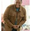 Luke Tennie Abbott Elementary TV Series 2026 Dominic Brown Suede Leather Jacket