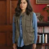 Lynley S01 Sofia Barclay Green Cotton Vest