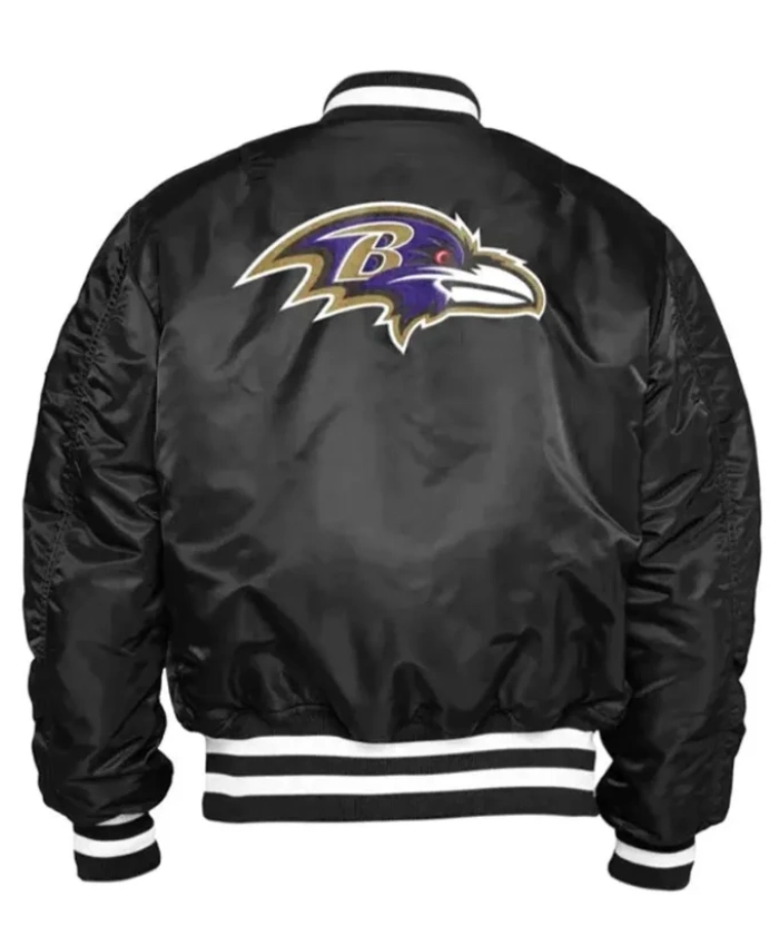 MA 1 Baltimore Ravens Black Bomber Jacket