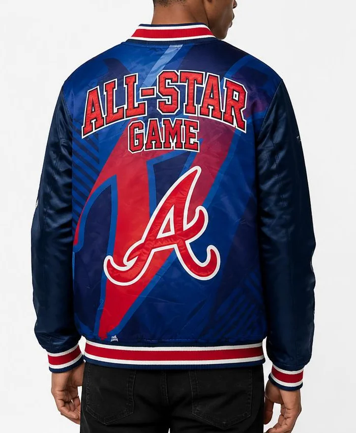 MLB All-Star Atlanta Braves Usher Blue Varsity Jacket Men