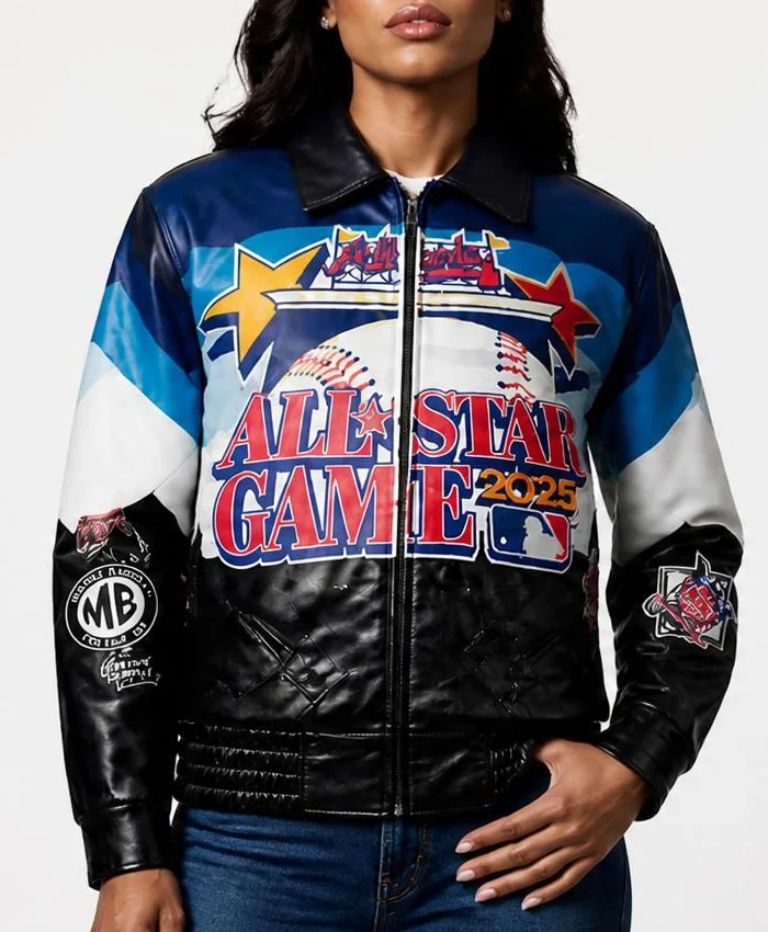 MLB All Star Game 2026 Atlanta Braves Leather Jacket Womens