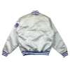 MLB Kansas City Royals Full Snap Silver Satin Jacket