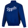 MLB Kansas City Royals Varsity Full Snap Wool Royal Jacket