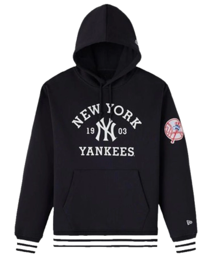 MLB New York Yankees X OVO X New Era Black Fleece Pullover Hoodie