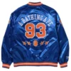 MN NBA New York Knicks Blue Satin Jacket