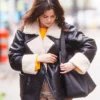 Mabel Mora Only Murders In The Building Shearling Leather Jacket