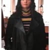 Mabel Mora TV Series Only Murders In The Building S05 Selena Gomez Black Leather Trench Coat