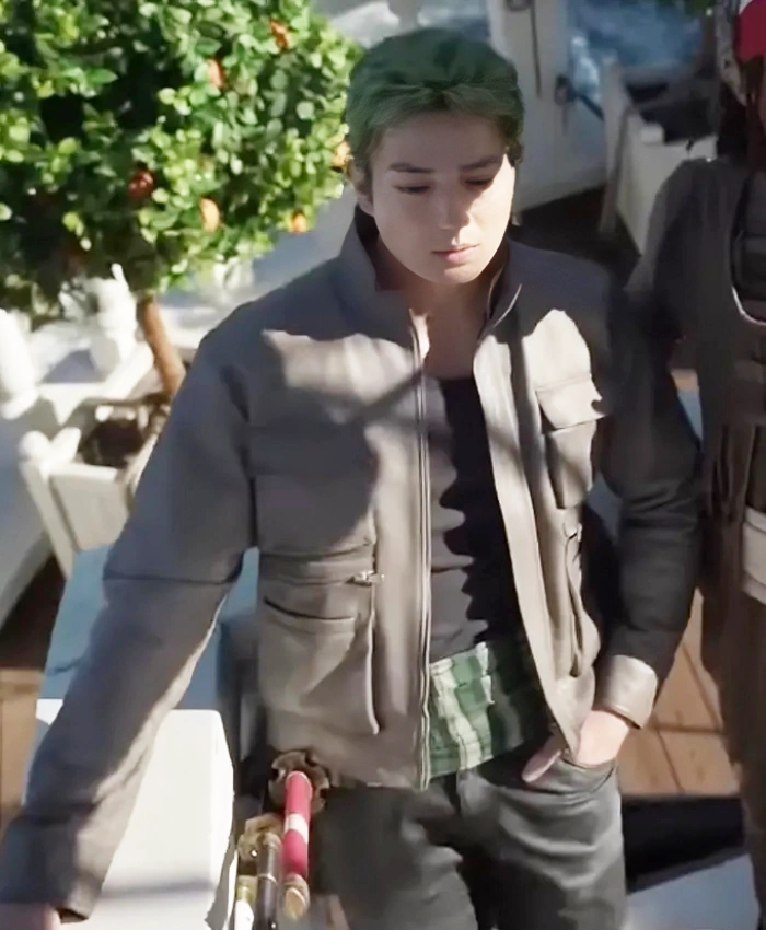 Mackenyu TV Series One Piece S02 Roronoa Zoro Grey Cotton Jacket