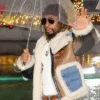 Macys Thanksgiving Day Parade 2025 Lil Jon Panels Patchwork Shearling Aviator Jacket