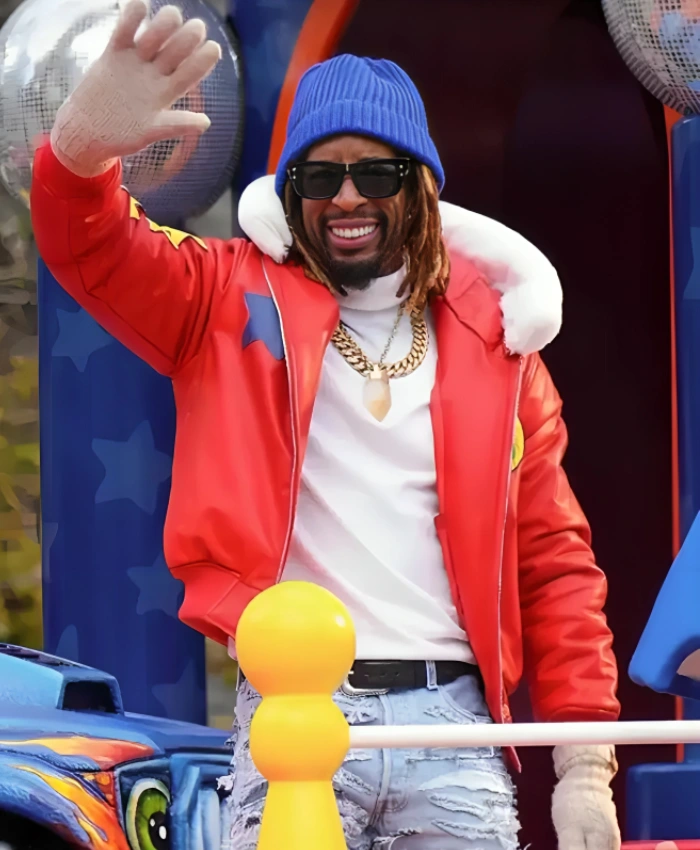 Macys Thanksgiving Day Parade 2025 Lil Jon Zip Up Red Hooded Jacket