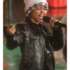 Macys Thanksgiving Day Parade 2025 Teyana Taylor Black Studded Leather Moto Jacket