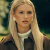 Made In Chelsea Season 30 Livvy Barker Brown Suede Bomber Jacket