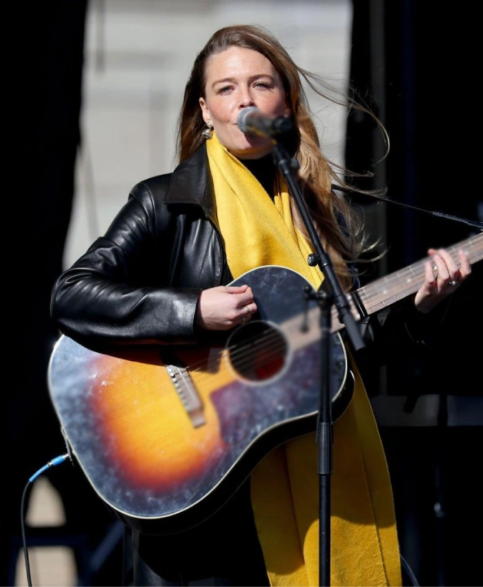 Maggie Rogers Black Leather Jacket