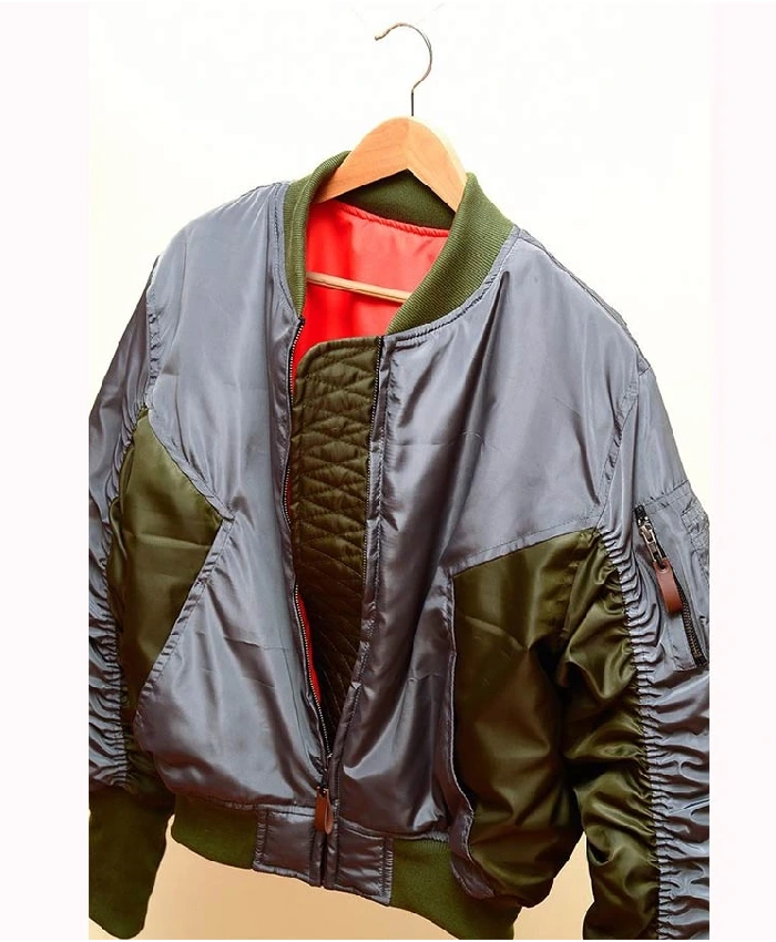 Major Scarlett Johansson Ghost in The Shell Satin Bomber Jacket