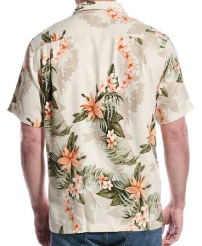 Marc Maron Stick S01 White Floral Shirt
